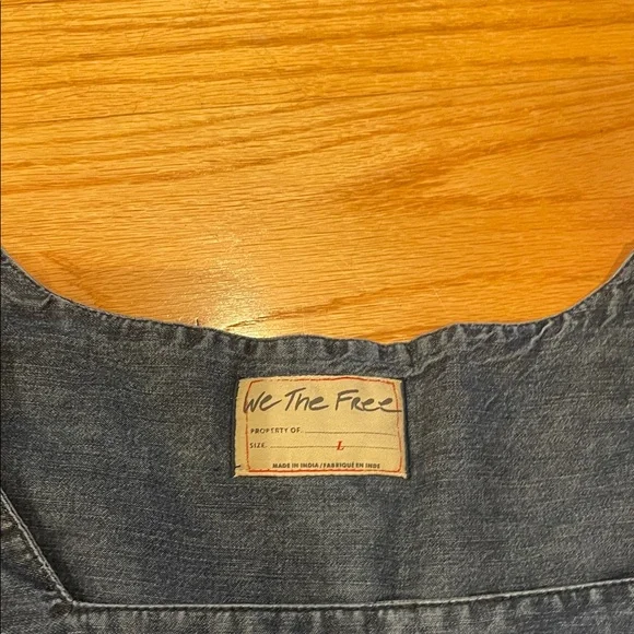 Free People Denim Blue Blouse - Picture 2 of 4